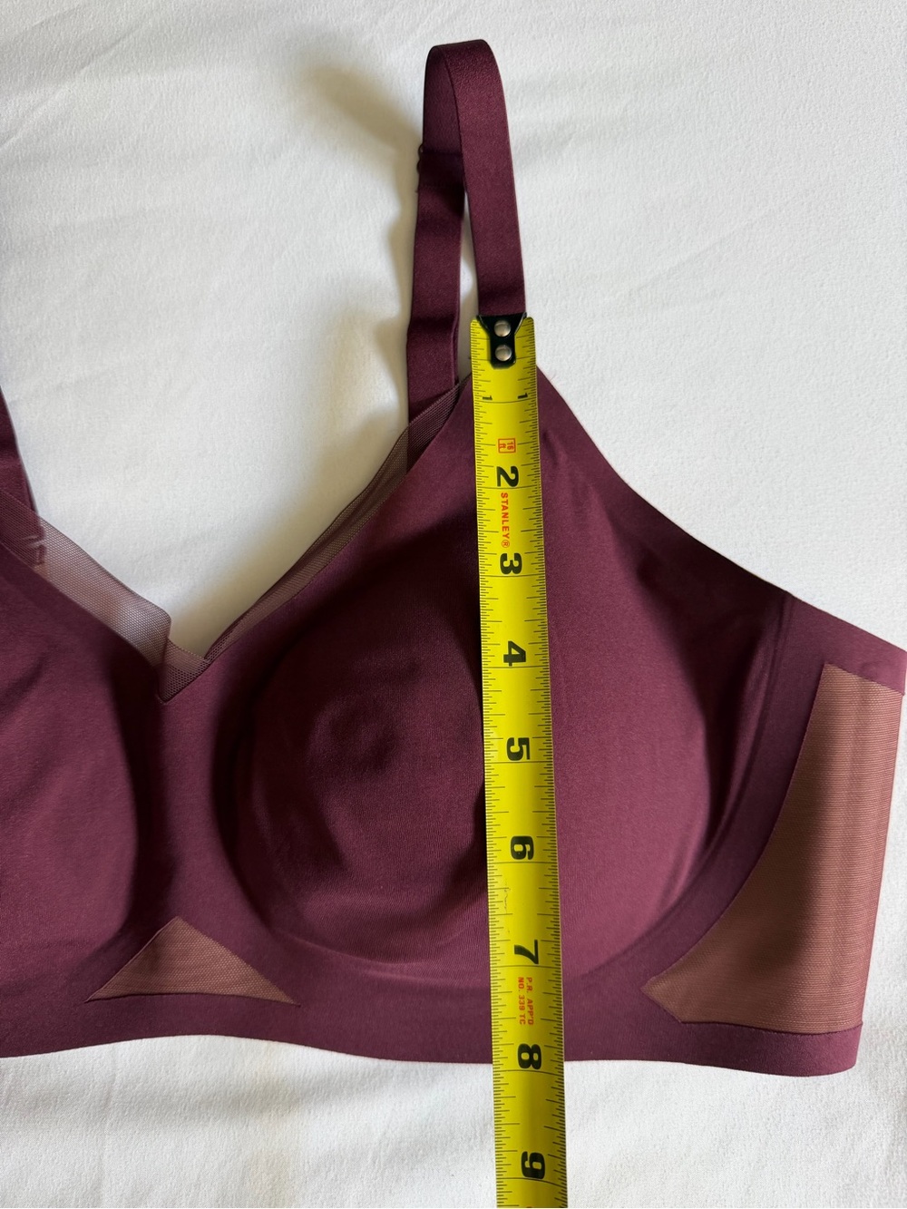 Honeylove Burgundy CrossOver Mesh Wireless Smoothing Bra - Picture 13 of 13